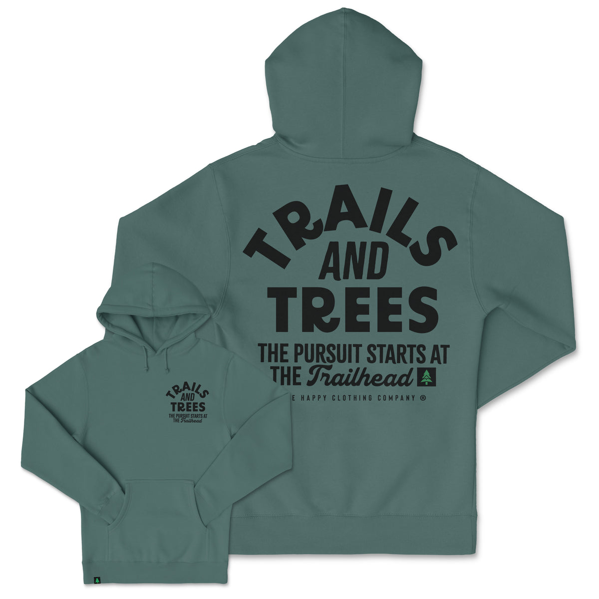 Trails and Trees Heavyweight Hoodie - The Happy Clothing Company