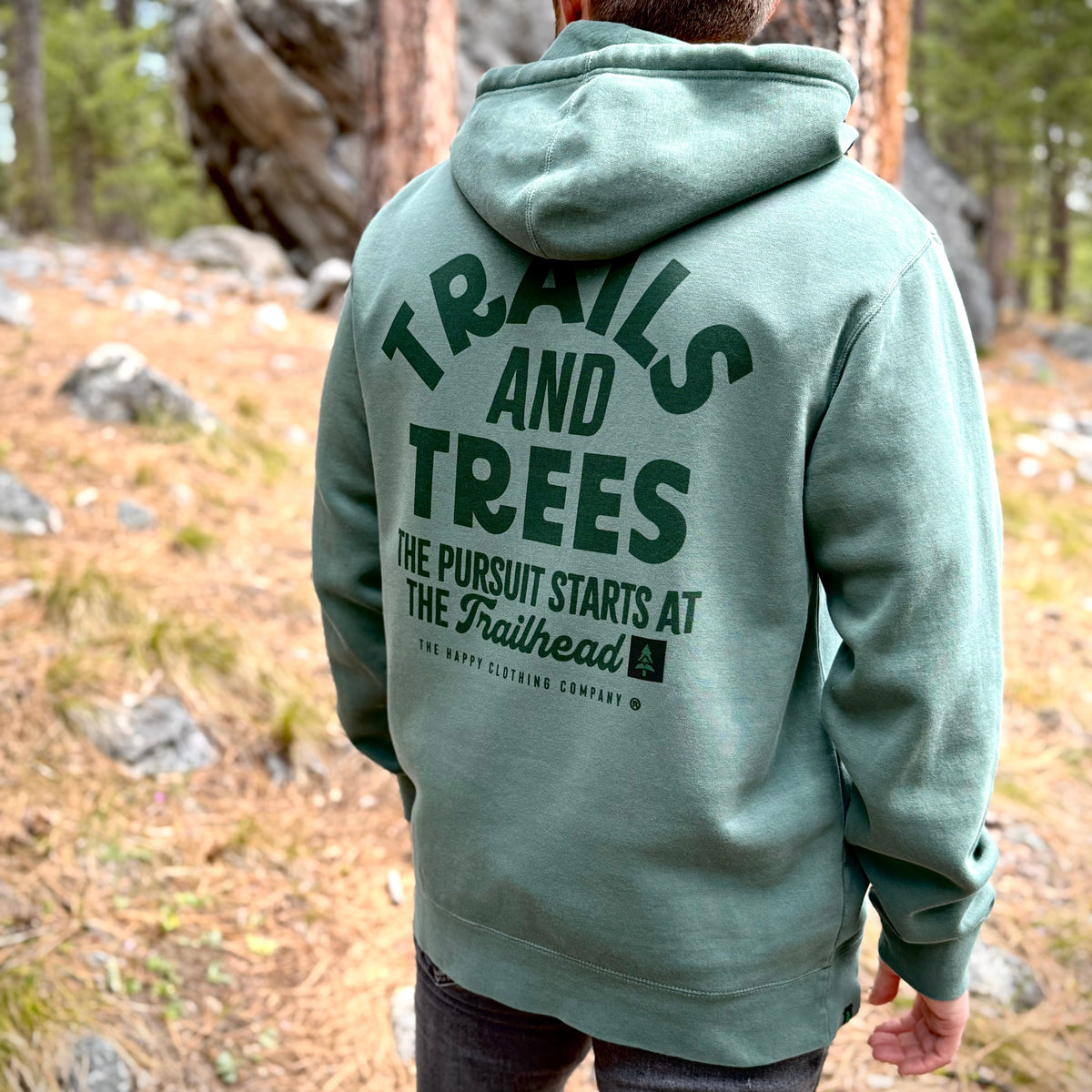 Trails and Trees Nature-Dyed Unisex Hoodie - The Happy Clothing Company