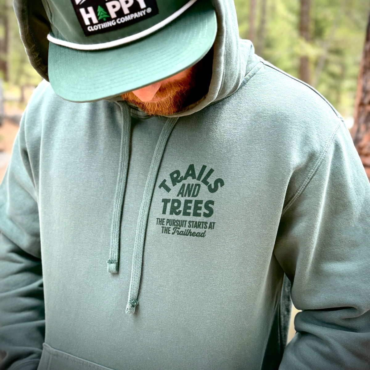 Trails and Trees Nature-Dyed Unisex Hoodie - The Happy Clothing Company