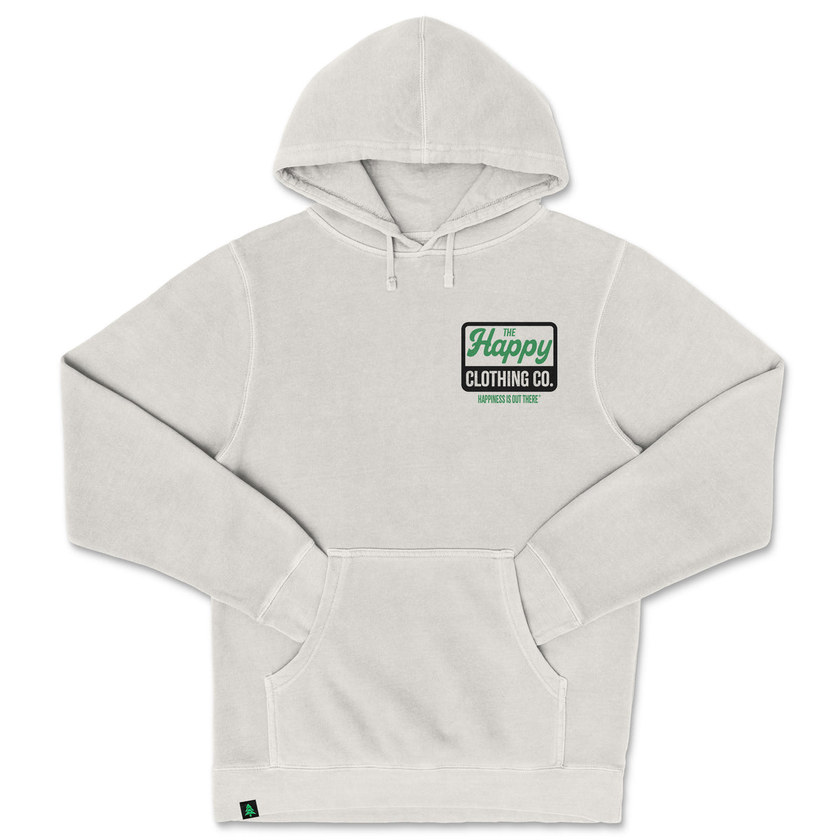 Vintage Happy Co. Logo Nature-Dyed Unisex Hoodie - The Happy Clothing Company