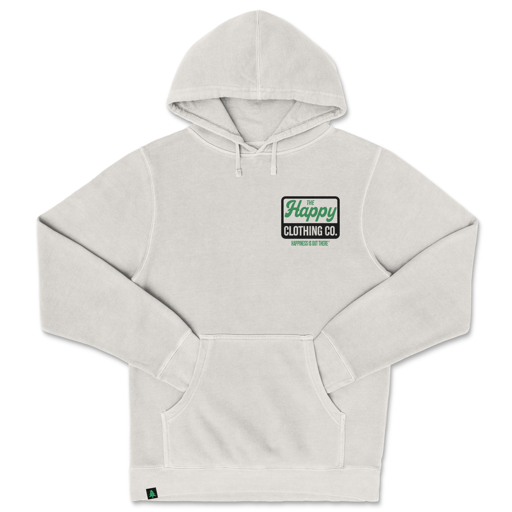 Vintage Happy Co. Logo Nature-Dyed Unisex Hoodie - The Happy Clothing Company