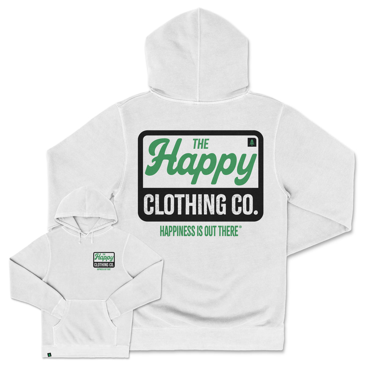 Vintage Happy Co. Logo Nature-Dyed Unisex Hoodie - The Happy Clothing Company