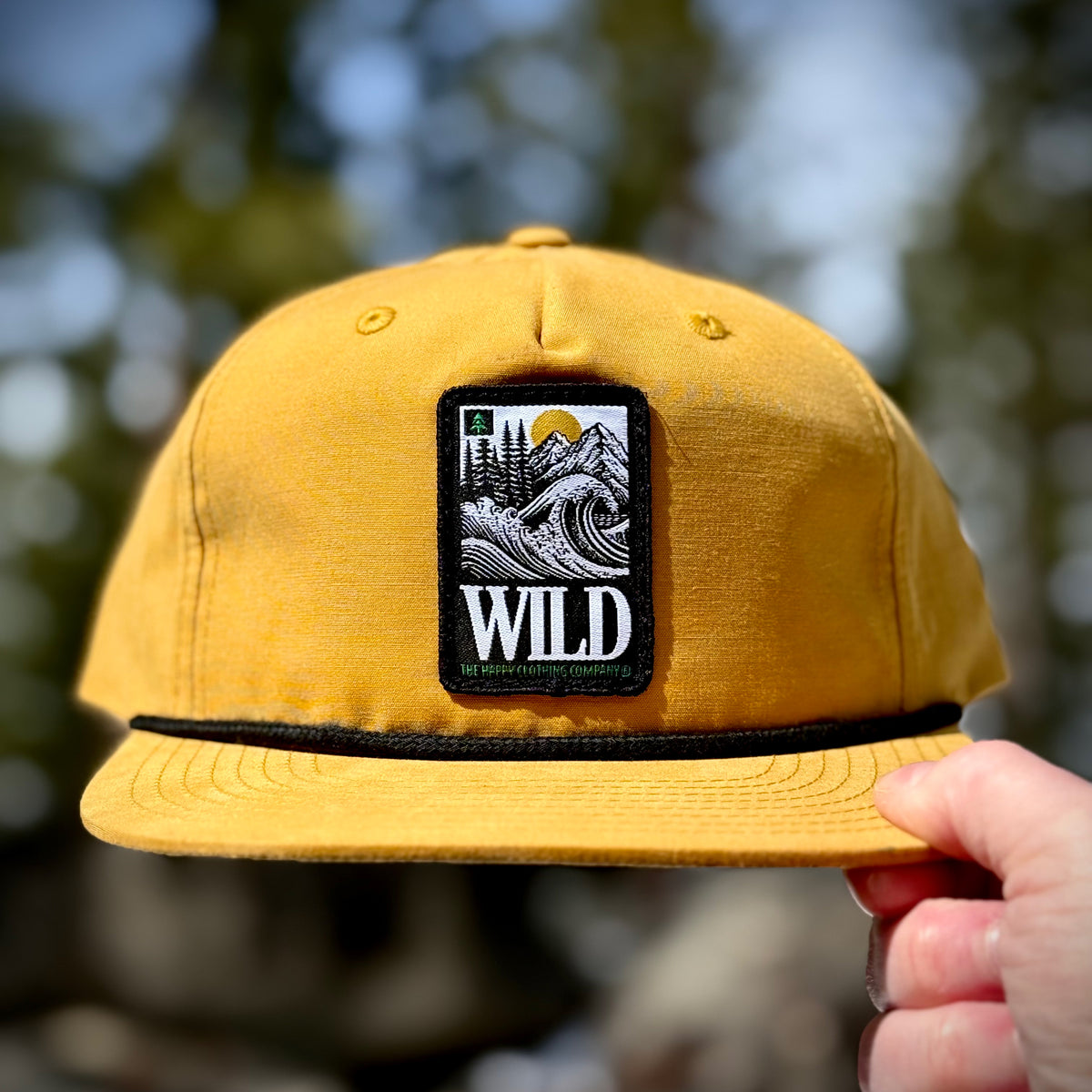 WILD 5 Panel Vintage Cap with Rope - The Happy Clothing Company