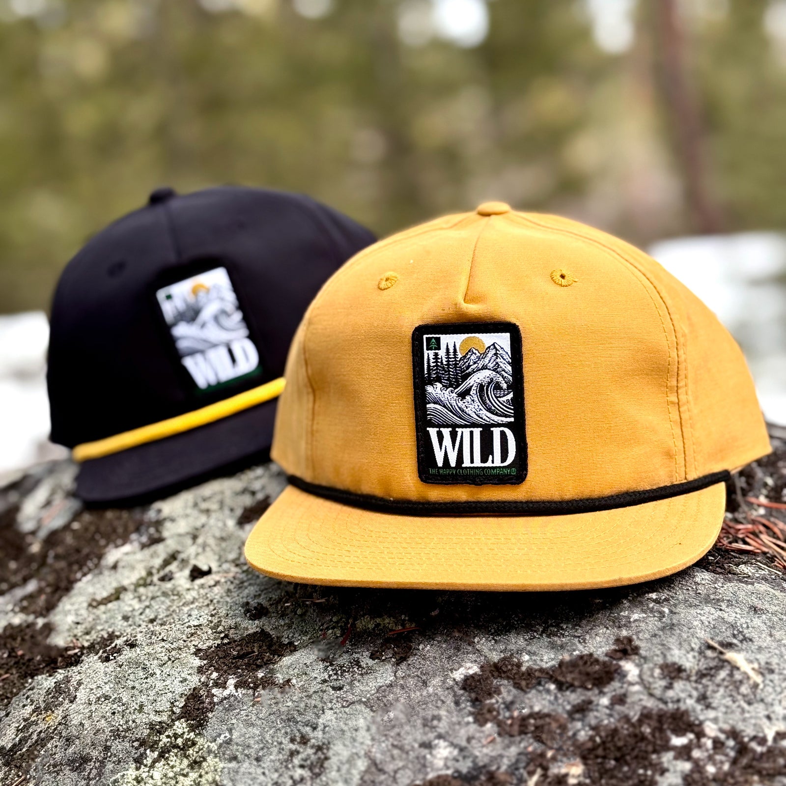 WILD 5 Panel Vintage Cap with Rope - The Happy Clothing Company