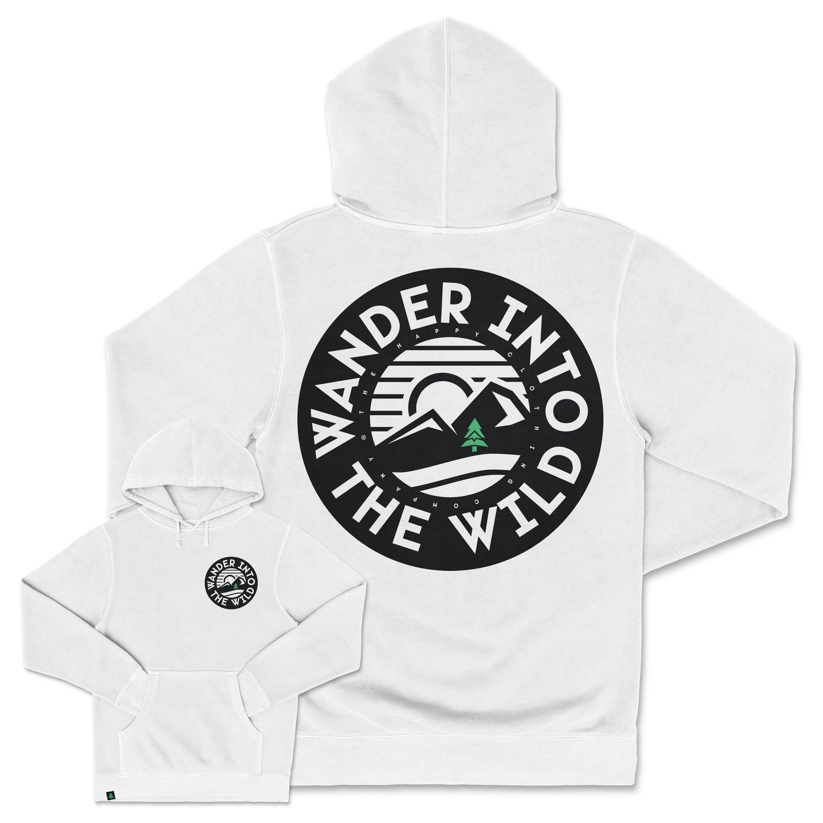 Wander Into The Wild Nature-Dyed Unisex Hoodie - The Happy Clothing Company