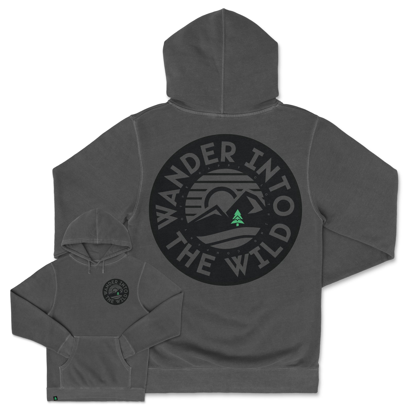 Wander Into The Wild Nature-Dyed Unisex Hoodie - The Happy Clothing Company