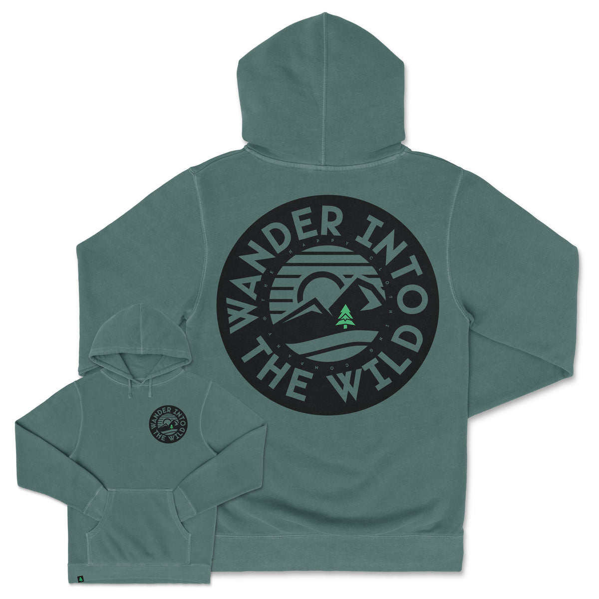 Wander Into The Wild Nature-Dyed Unisex Hoodie - The Happy Clothing Company