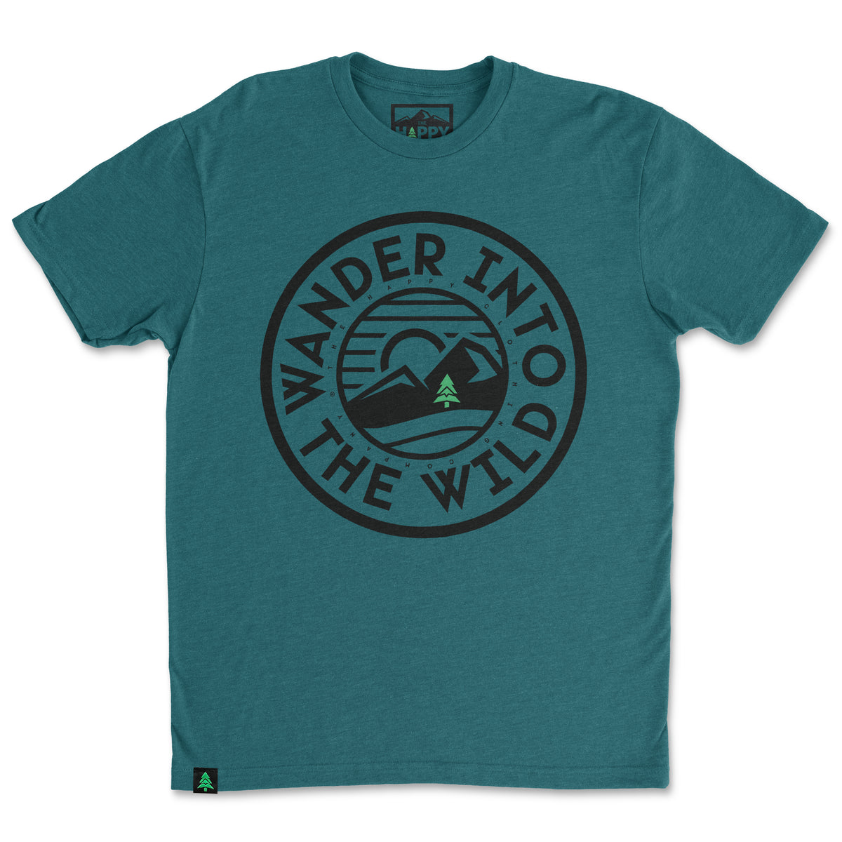 Wander Into The Wild 'Trail Tee' | Lightweight Blend | - The Happy Clothing Company