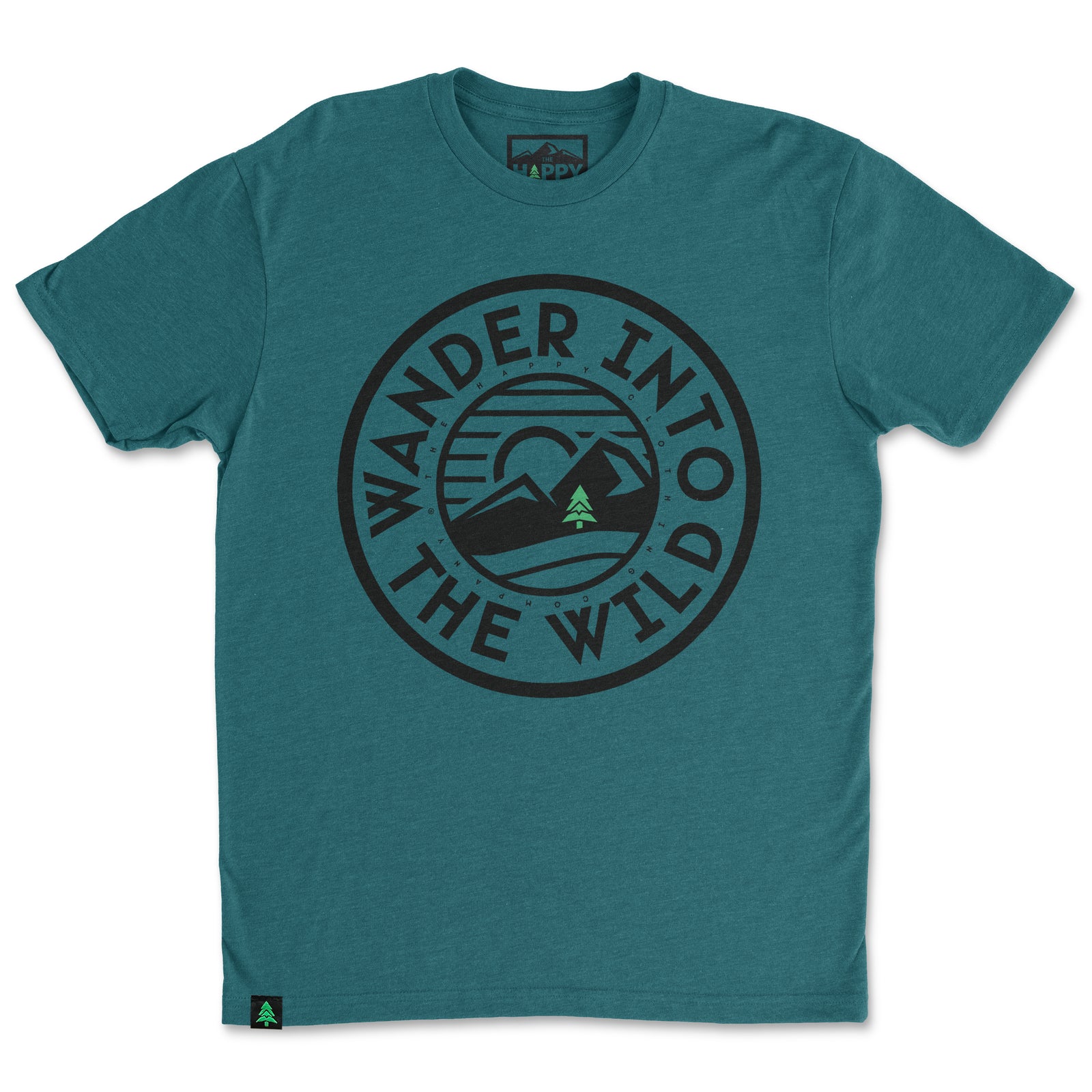 Wander Into The Wild 'Trail Tee' | Lightweight Blend | - The Happy Clothing Company