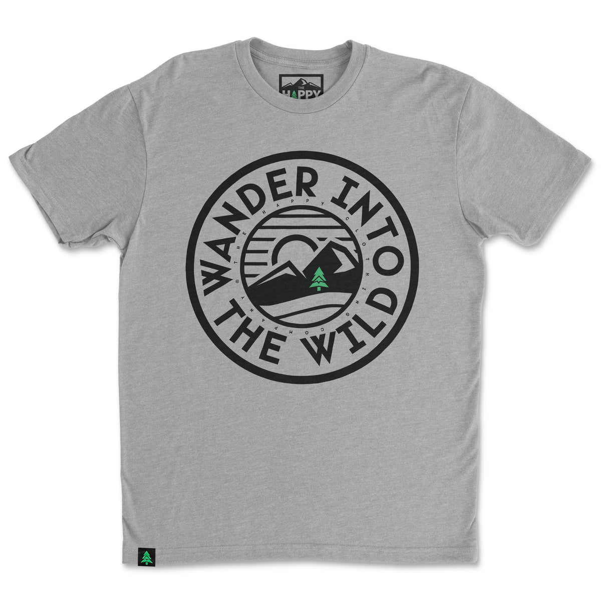 Wander Into The Wild 'Trail Tee' | Lightweight Blend | - The Happy Clothing Company