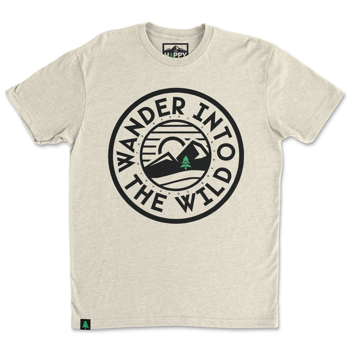 Wander Into The Wild 'Trail Tee' | Lightweight Blend | - The Happy Clothing Company