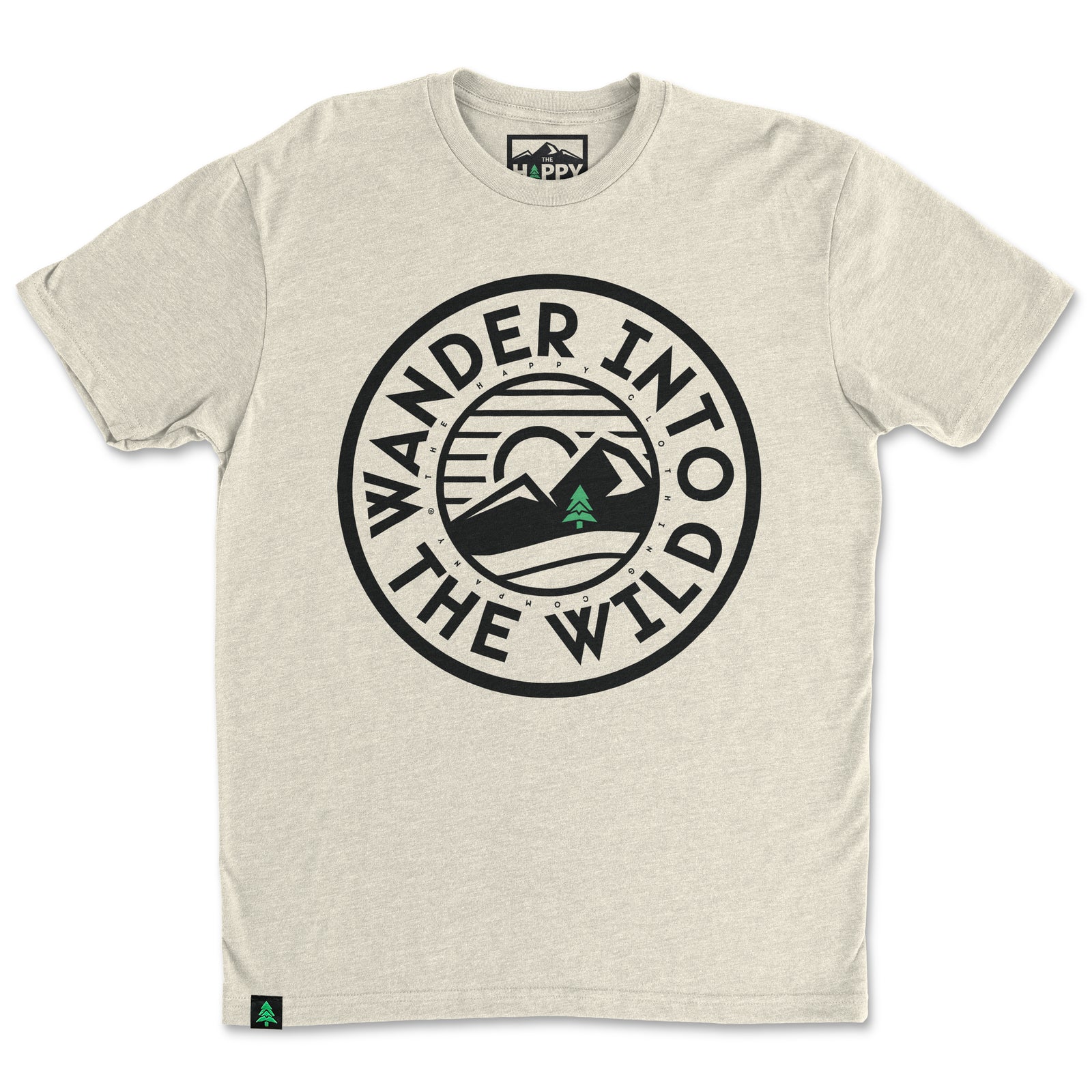Wander Into The Wild 'Trail Tee' | Lightweight Blend | - The Happy Clothing Company