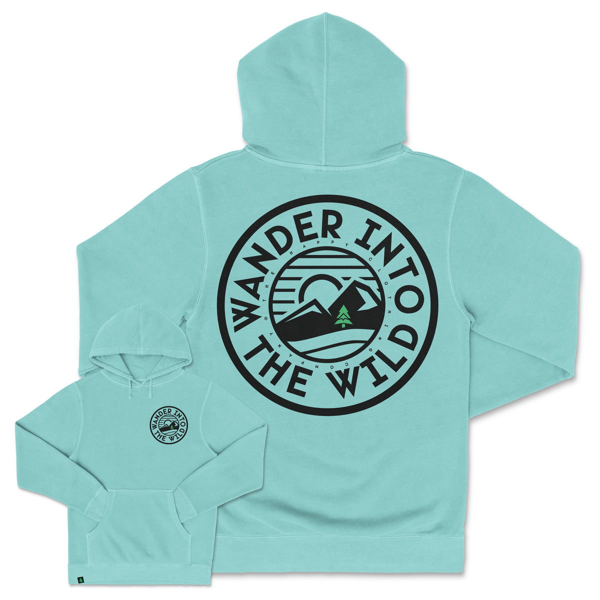 Wander Into The Wild Nature-Dyed Unisex Hoodie - The Happy Clothing Company