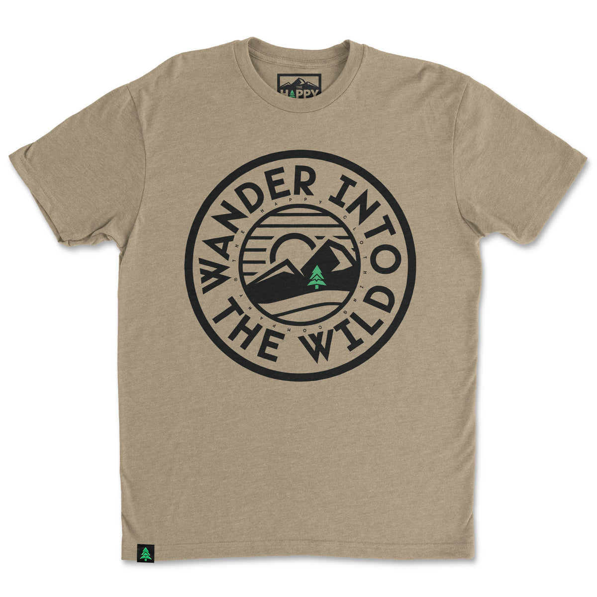 Wander Into The Wild 'Trail Tee' | Lightweight Blend | - The Happy Clothing Company