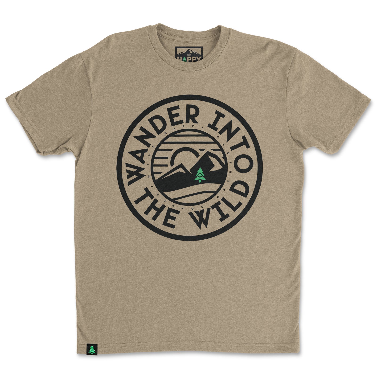 Wander Into The Wild 'Trail Tee' | Lightweight Blend | - The Happy Clothing Company