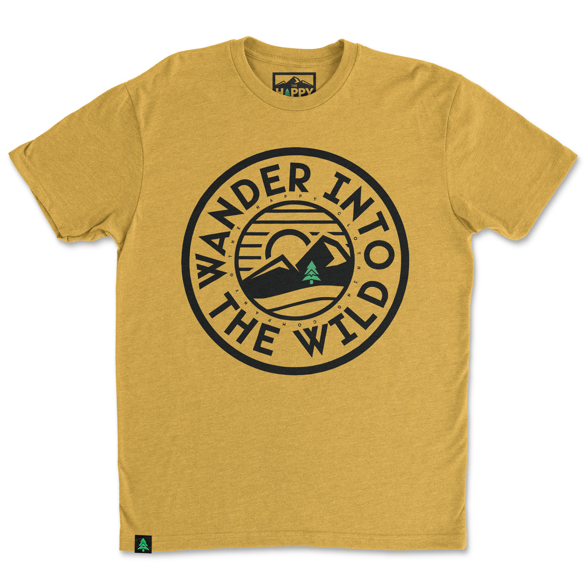 Wander Into The Wild 'Trail Tee' | Lightweight Blend | - The Happy Clothing Company
