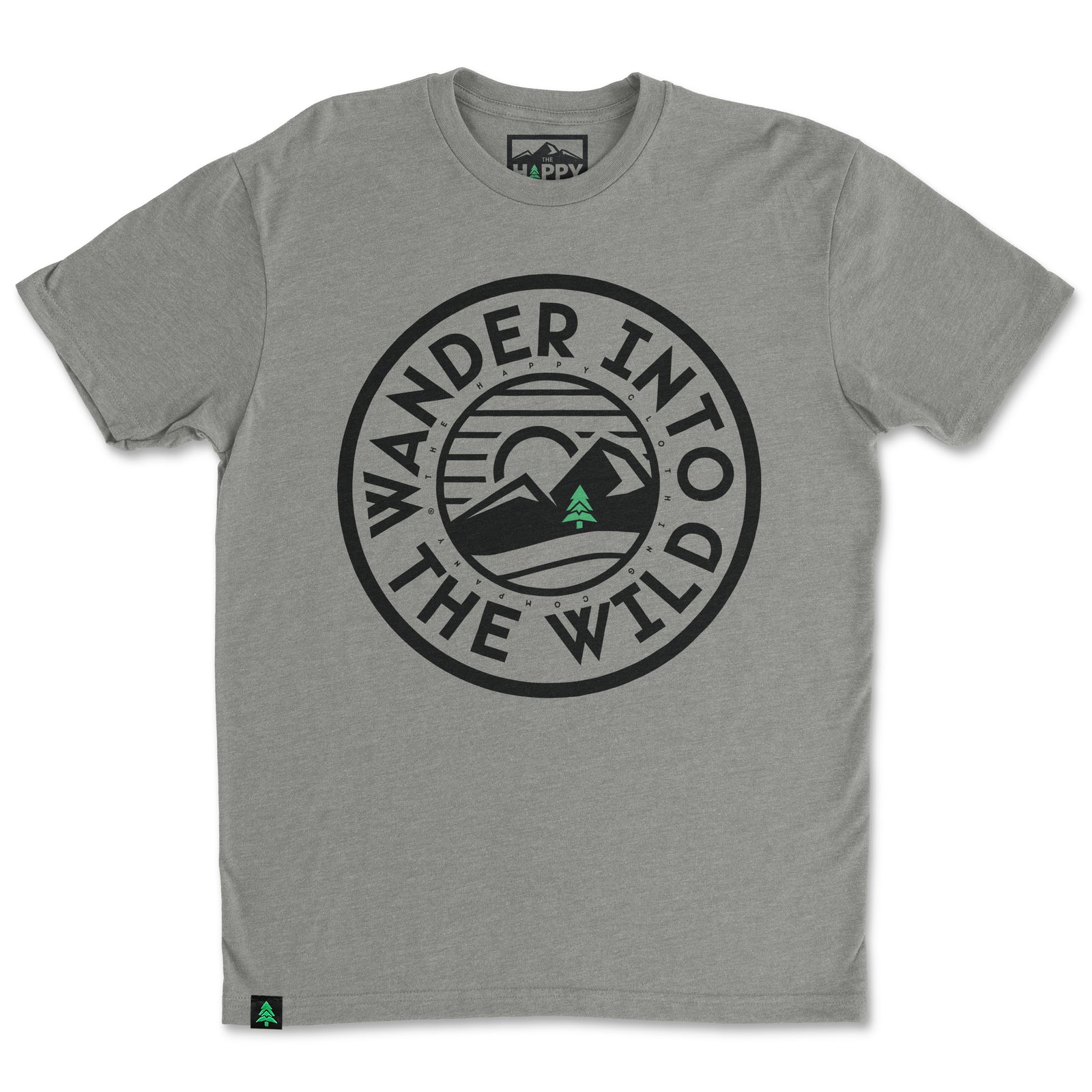 Wander Into The Wild 'Trail Tee' | Lightweight Blend | - The Happy Clothing Company