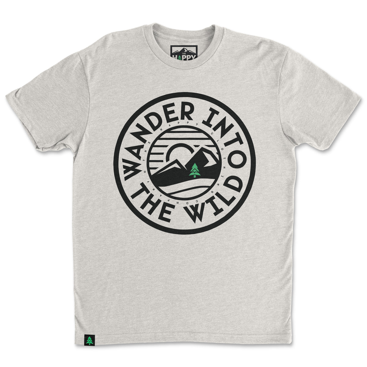 Wander Into The Wild 'Trail Tee' | Lightweight Blend | - The Happy Clothing Company