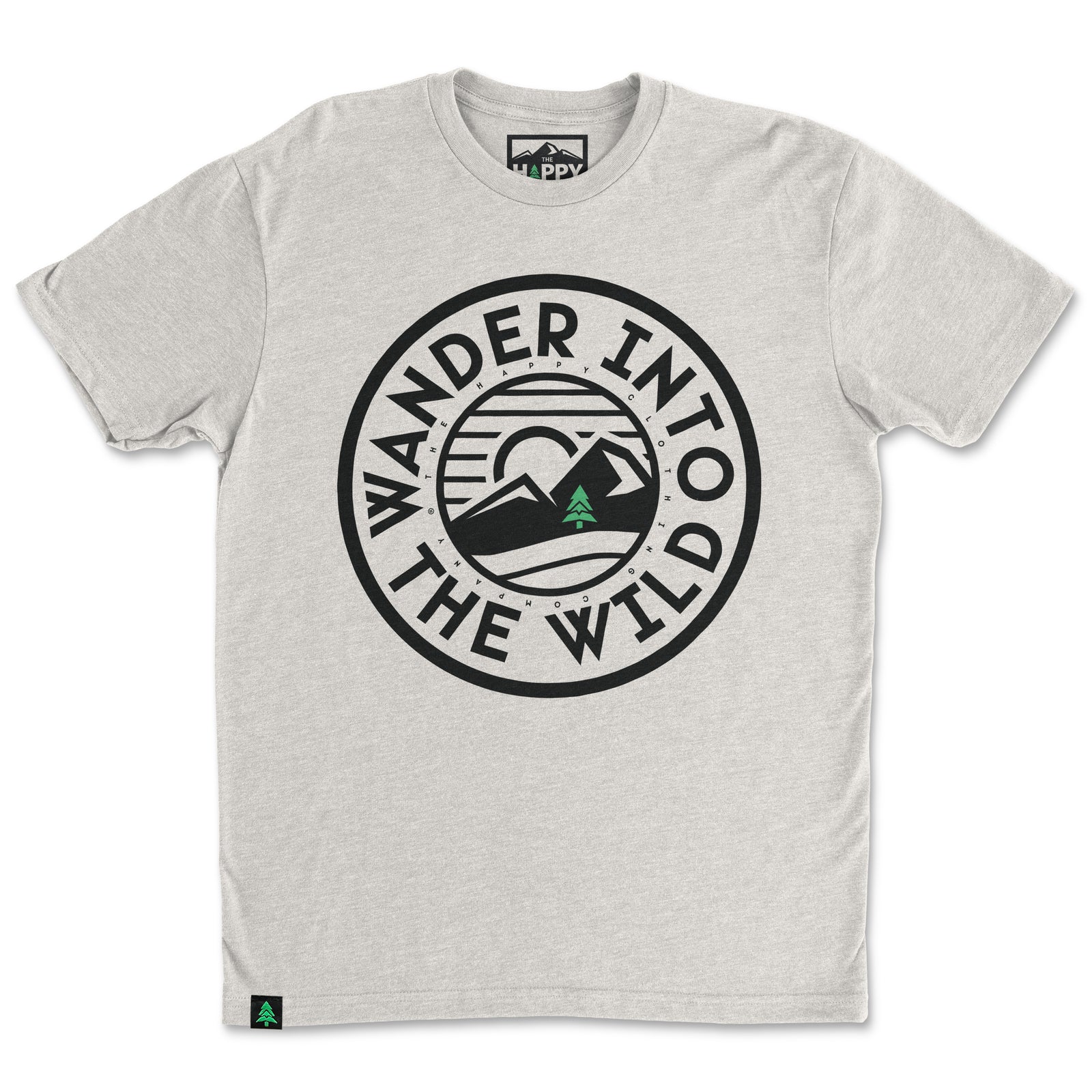 Wander Into The Wild 'Trail Tee' | Lightweight Blend | - The Happy Clothing Company