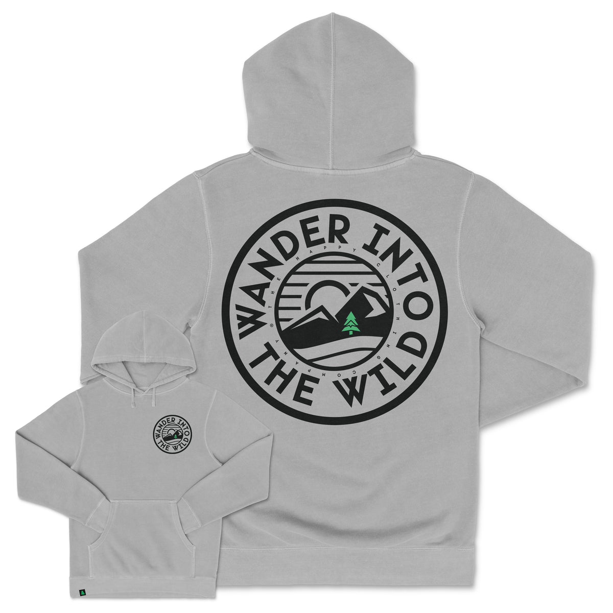 Wander Into The Wild Nature-Dyed Unisex Hoodie - The Happy Clothing Company