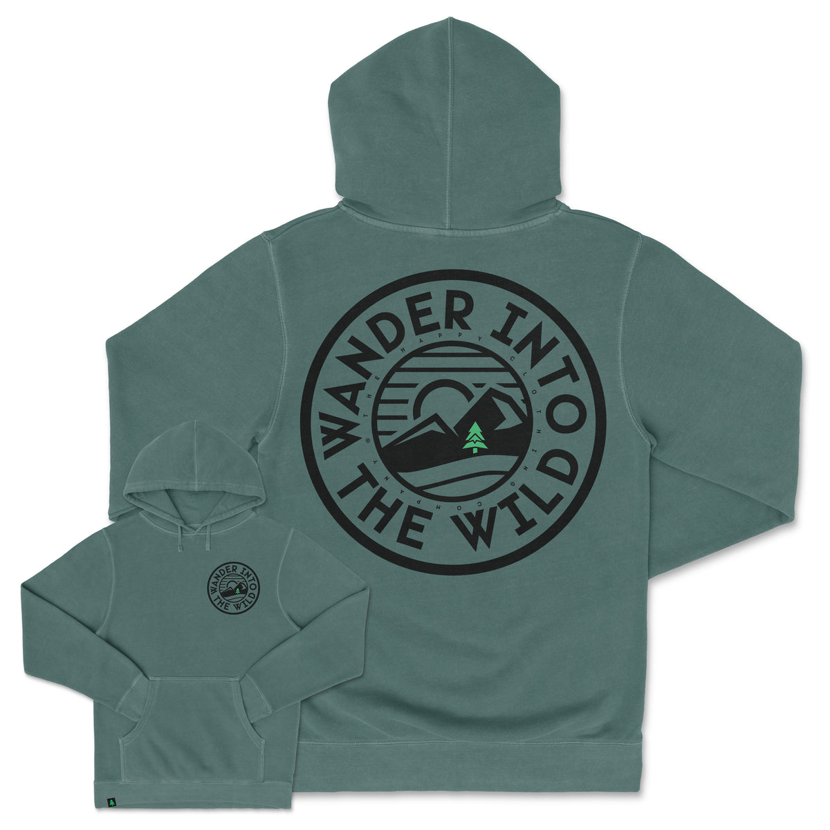 Wander Into The Wild Nature-Dyed Unisex Hoodie - The Happy Clothing Company