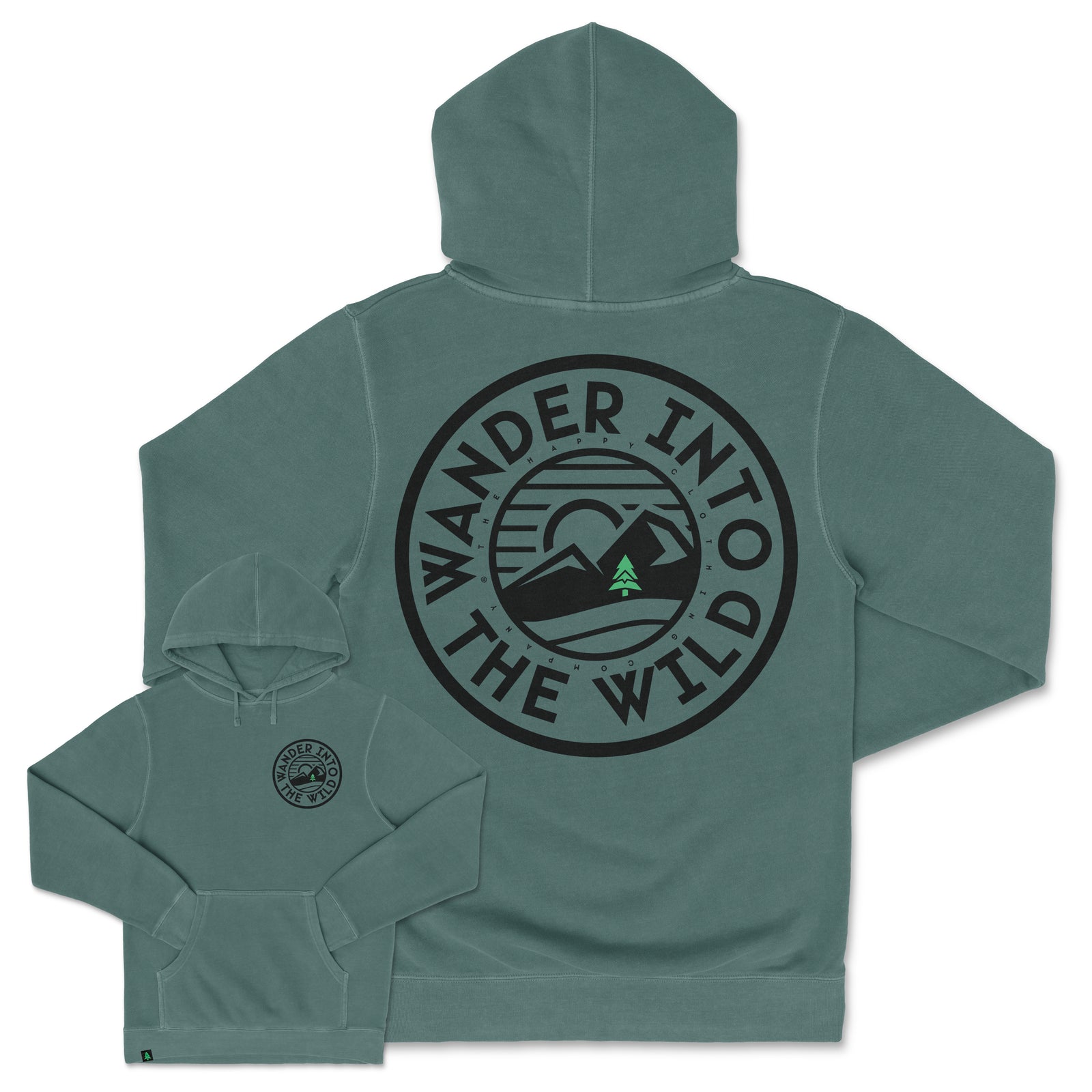 Wander Into The Wild Nature-Dyed Unisex Hoodie - The Happy Clothing Company