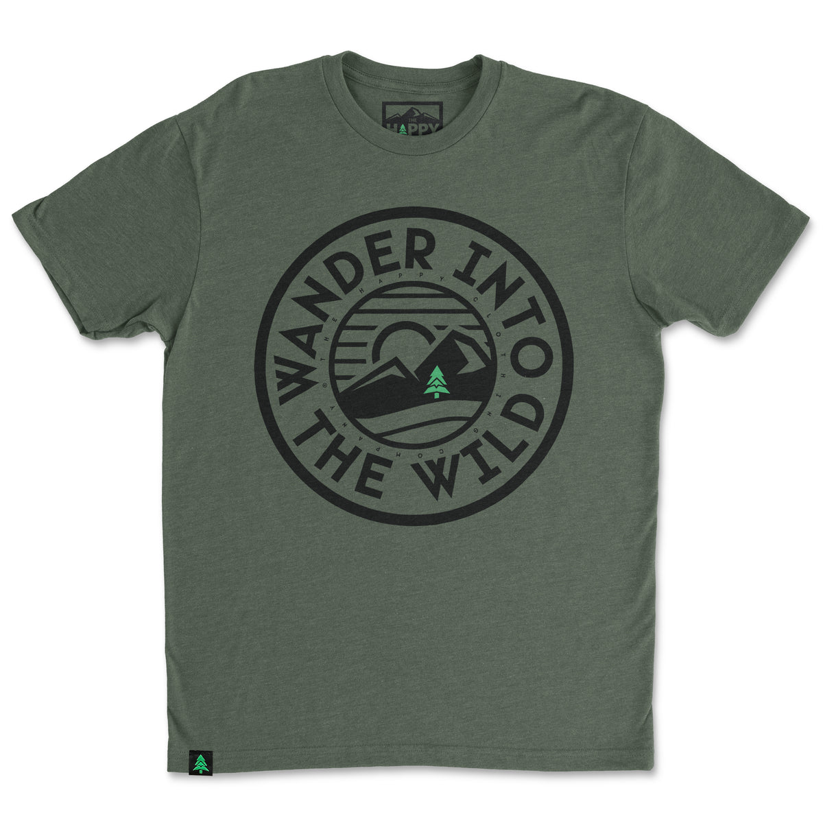 Wander Into The Wild 'Trail Tee' | Lightweight Blend | - The Happy Clothing Company