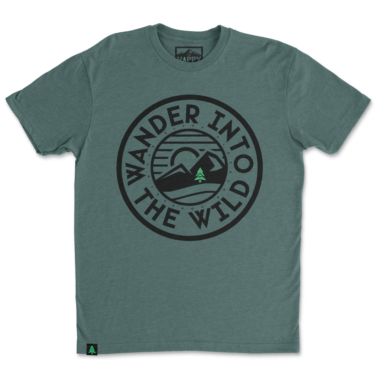 Wander Into The Wild 'Trail Tee' | Lightweight Blend | - The Happy Clothing Company