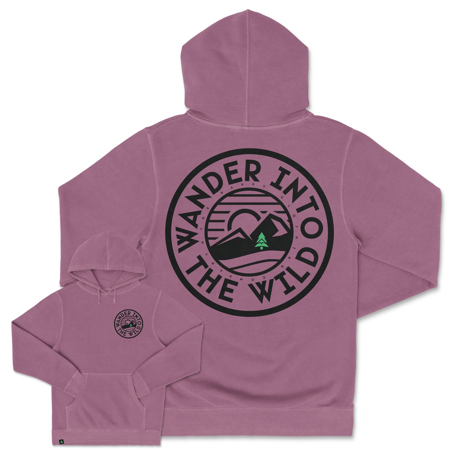 Wander Into The Wild Nature-Dyed Unisex Hoodie - The Happy Clothing Company