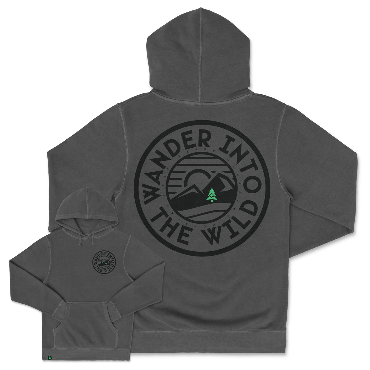 Wander Into The Wild Nature-Dyed Unisex Hoodie - The Happy Clothing Company