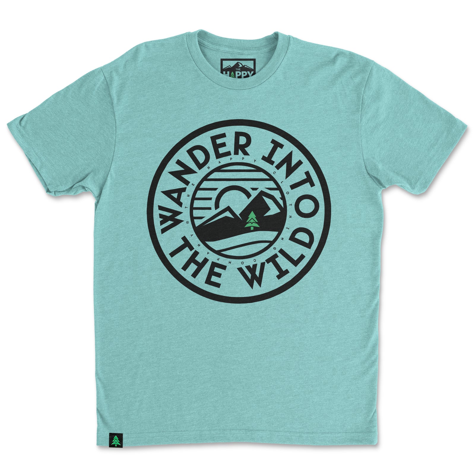 Wander Into The Wild 'Trail Tee' | Lightweight Blend | - The Happy Clothing Company