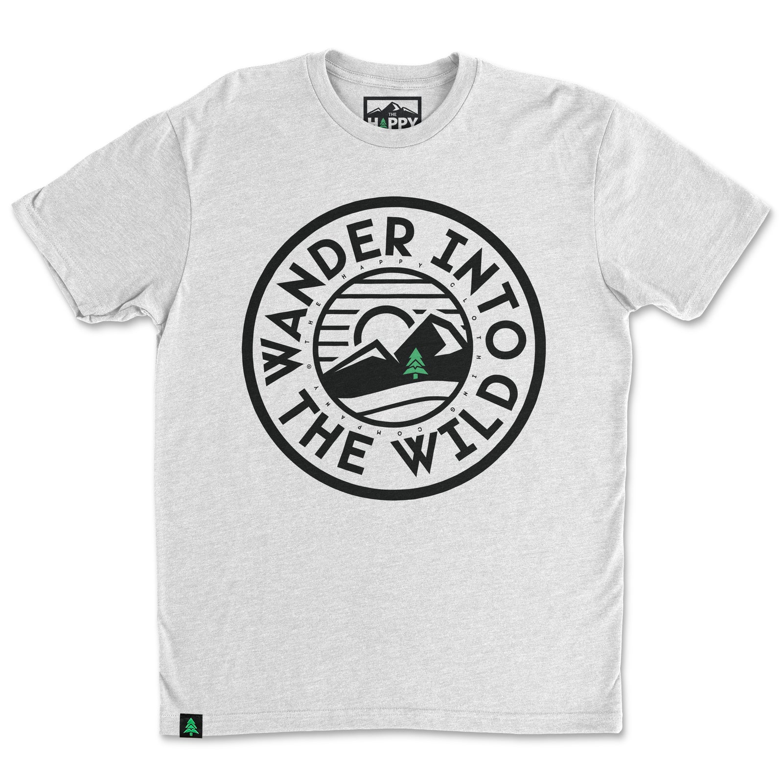 Wander Into The Wild 'Trail Tee' | Lightweight Blend | - The Happy Clothing Company
