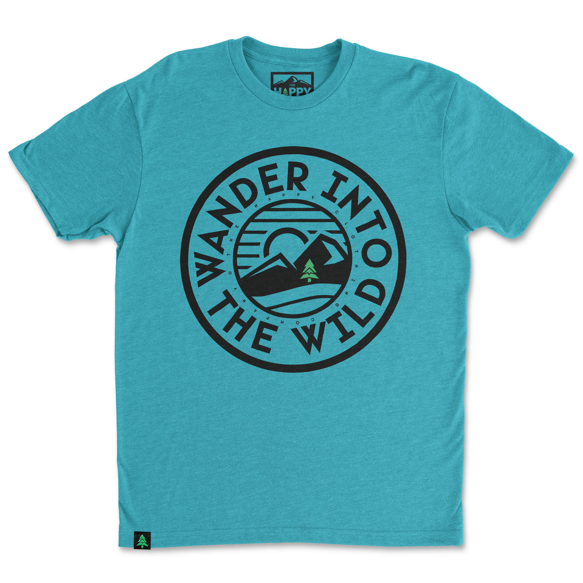 Wander Into The Wild 'Trail Tee' | Lightweight Blend | - The Happy Clothing Company