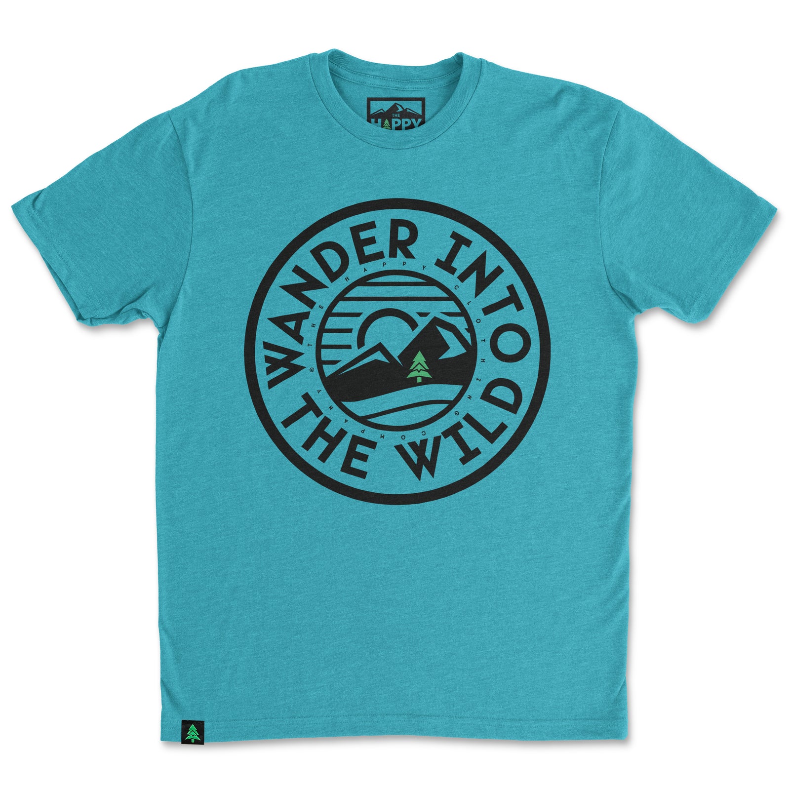 Wander Into The Wild 'Trail Tee' | Lightweight Blend | - The Happy Clothing Company