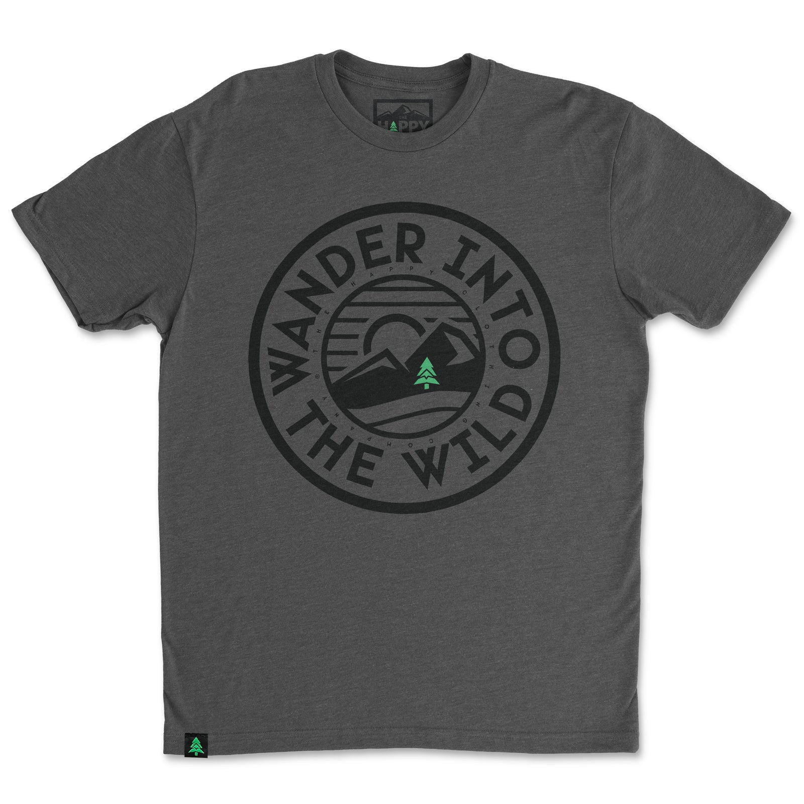 Wander Into The Wild 'Trail Tee' | Lightweight Blend | - The Happy Clothing Company