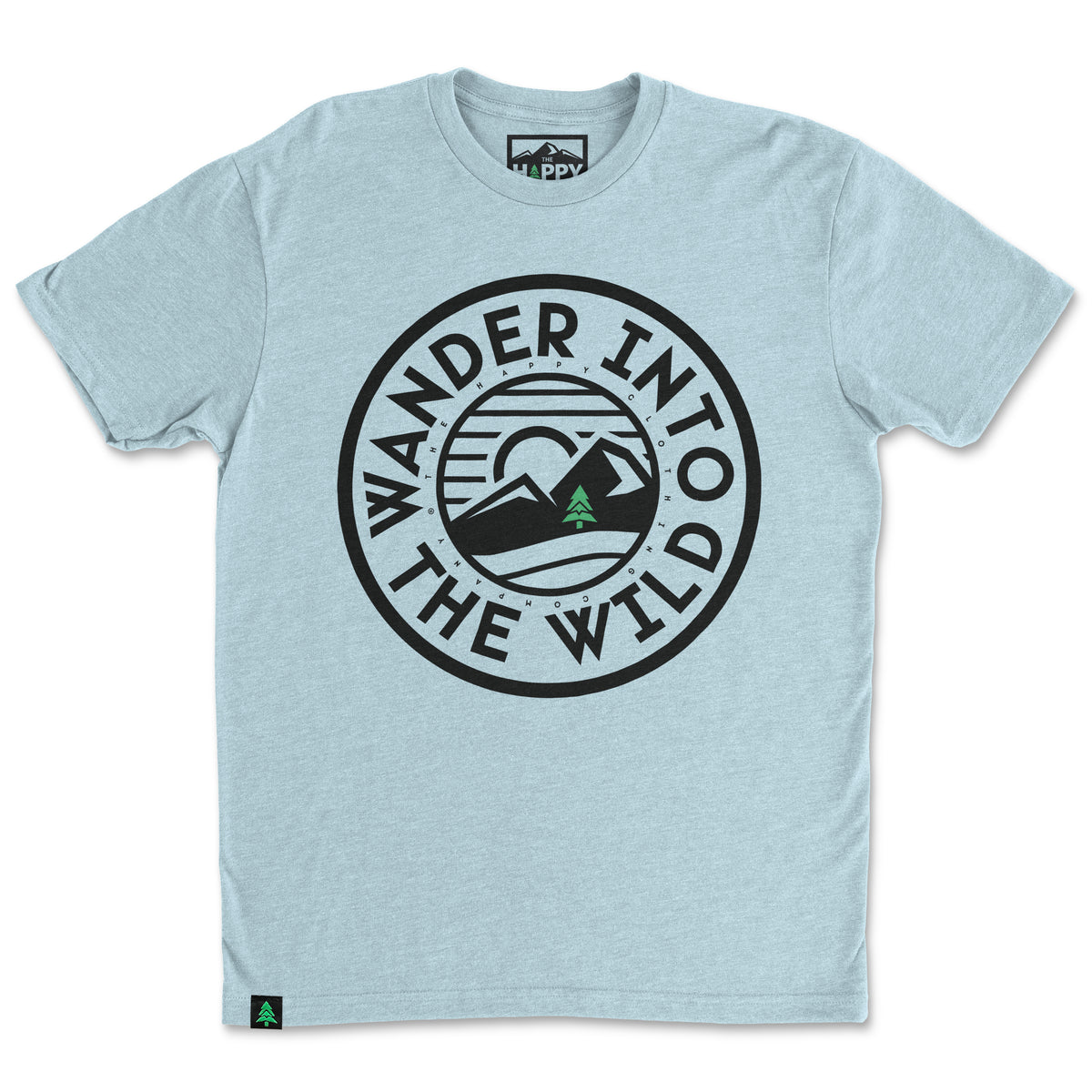 Wander Into The Wild 'Trail Tee' | Lightweight Blend | - The Happy Clothing Company