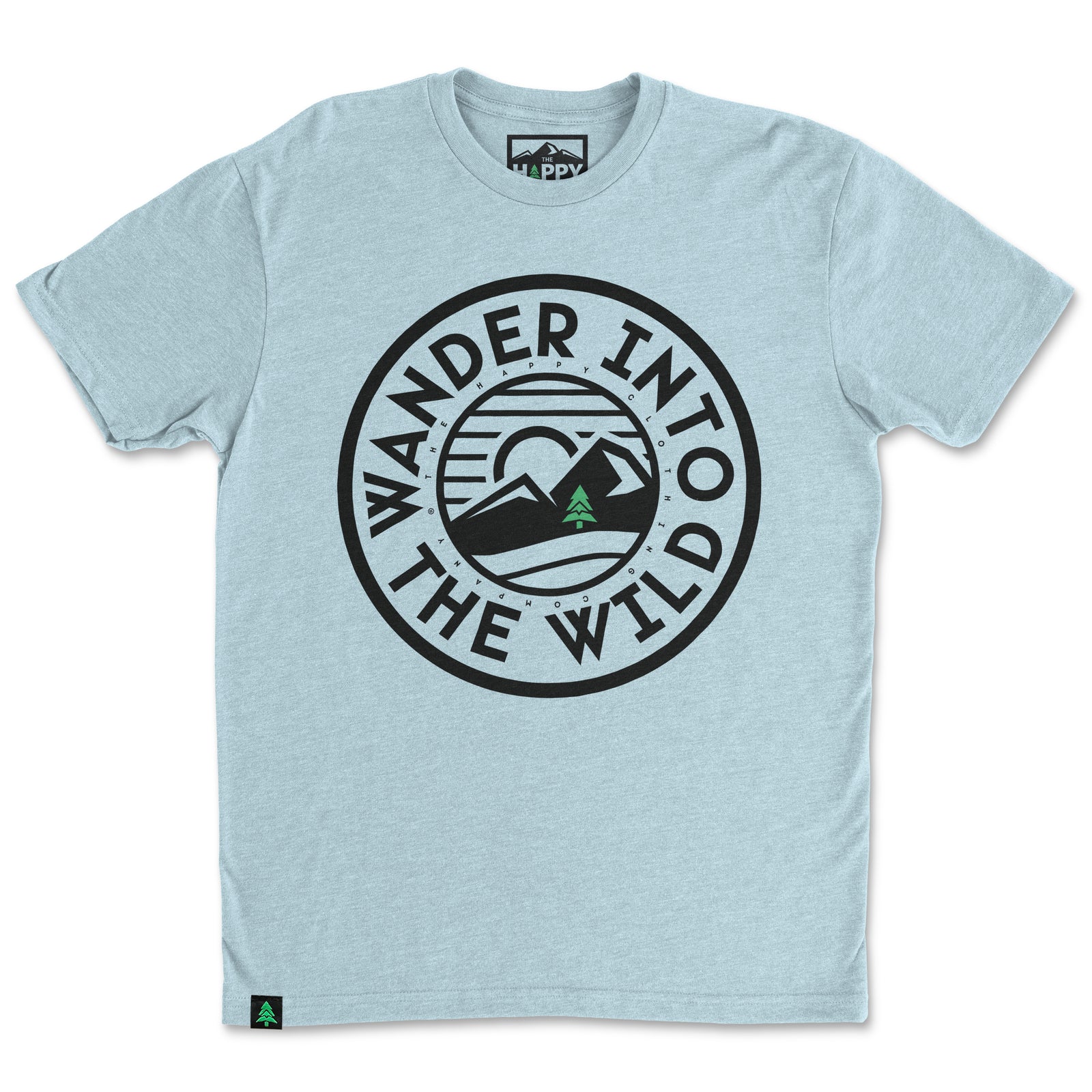 Wander Into The Wild 'Trail Tee' | Lightweight Blend | - The Happy Clothing Company