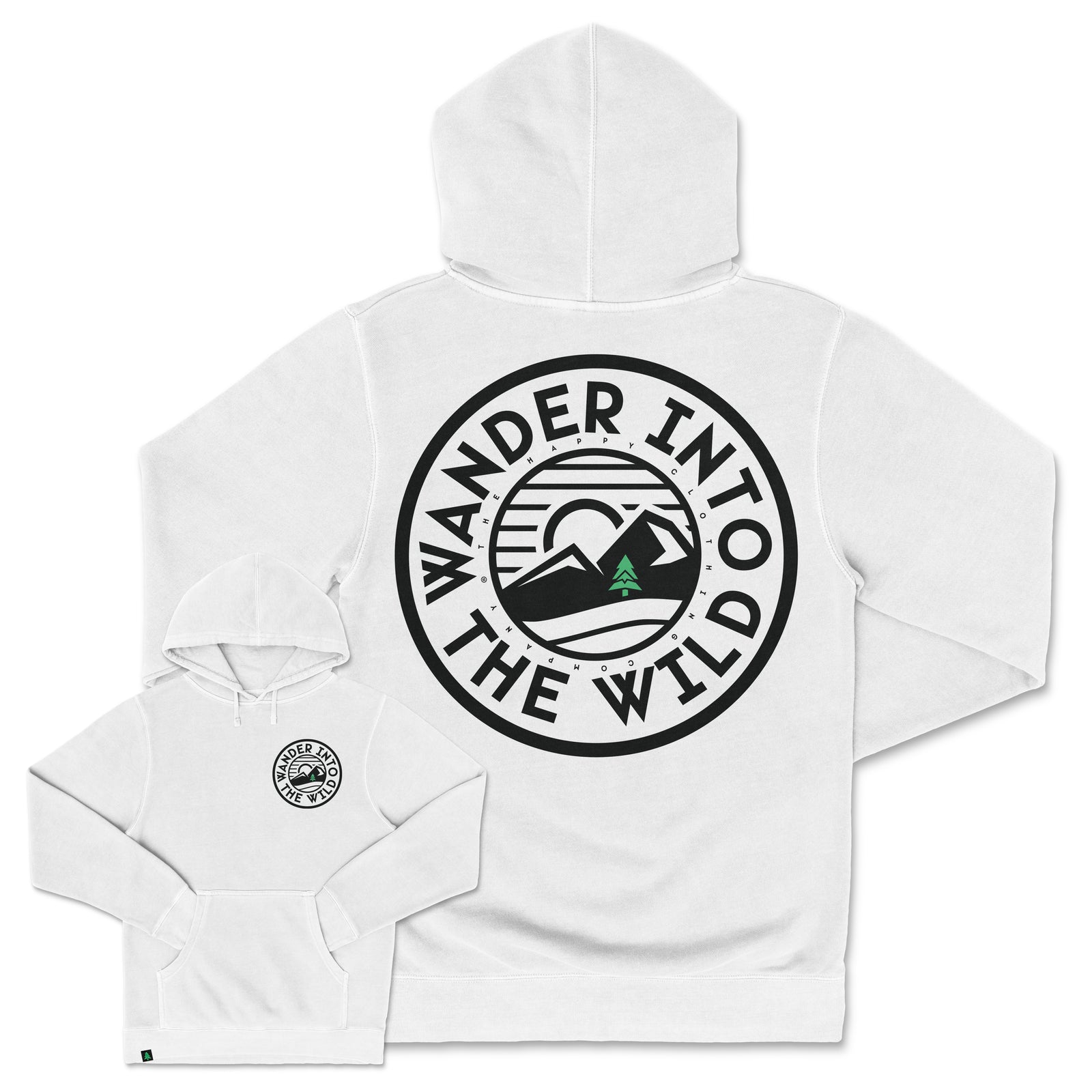 Wander Into The Wild Nature-Dyed Unisex Hoodie - The Happy Clothing Company