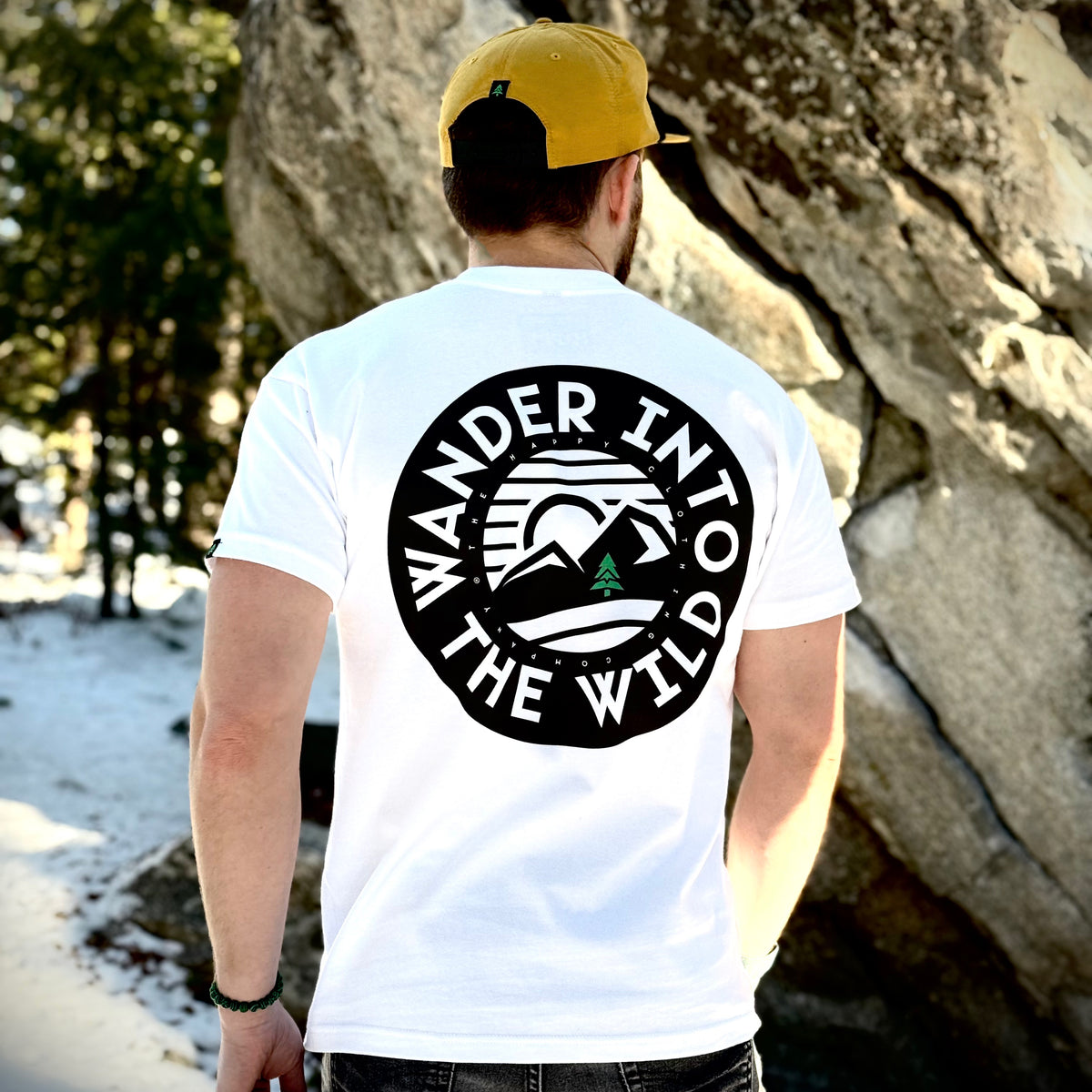 Wander Into The Wild Pigment-Dyed Pocket T-Shirt - The Happy Clothing Company