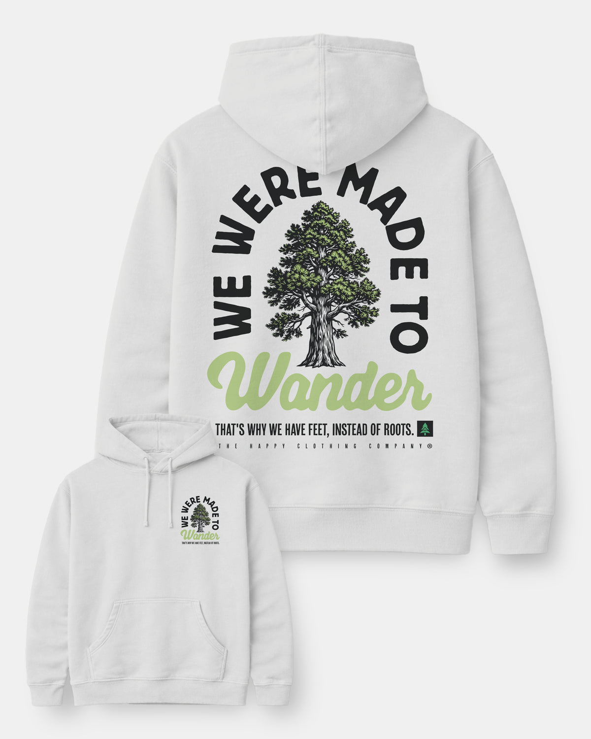 We Were Made To Wander Nature-Dyed Unisex Hoodie - The Happy Clothing Company