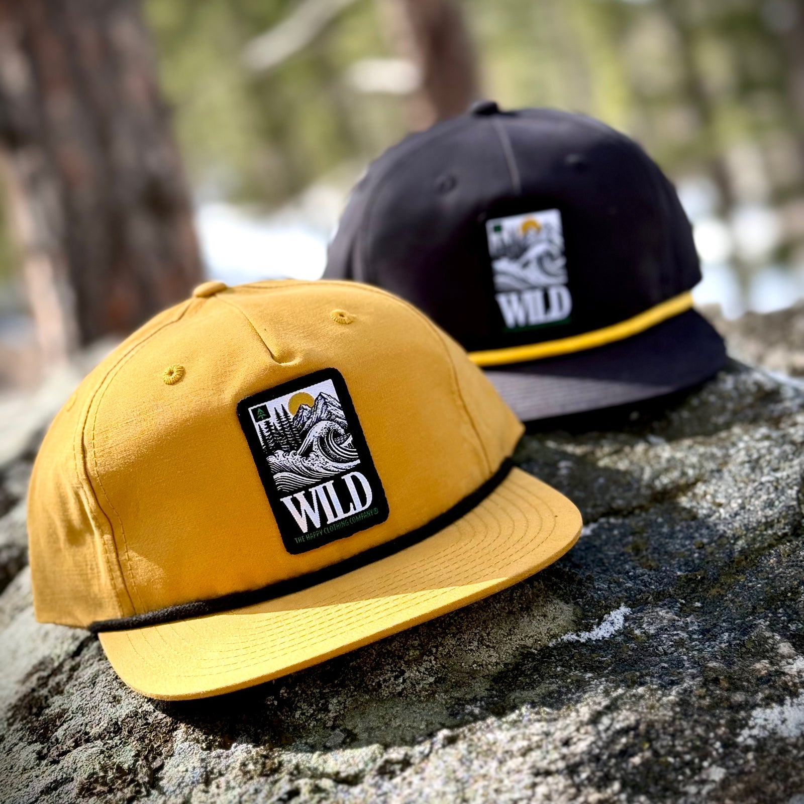 WILD 5 Panel Vintage Cap with Rope - The Happy Clothing Company