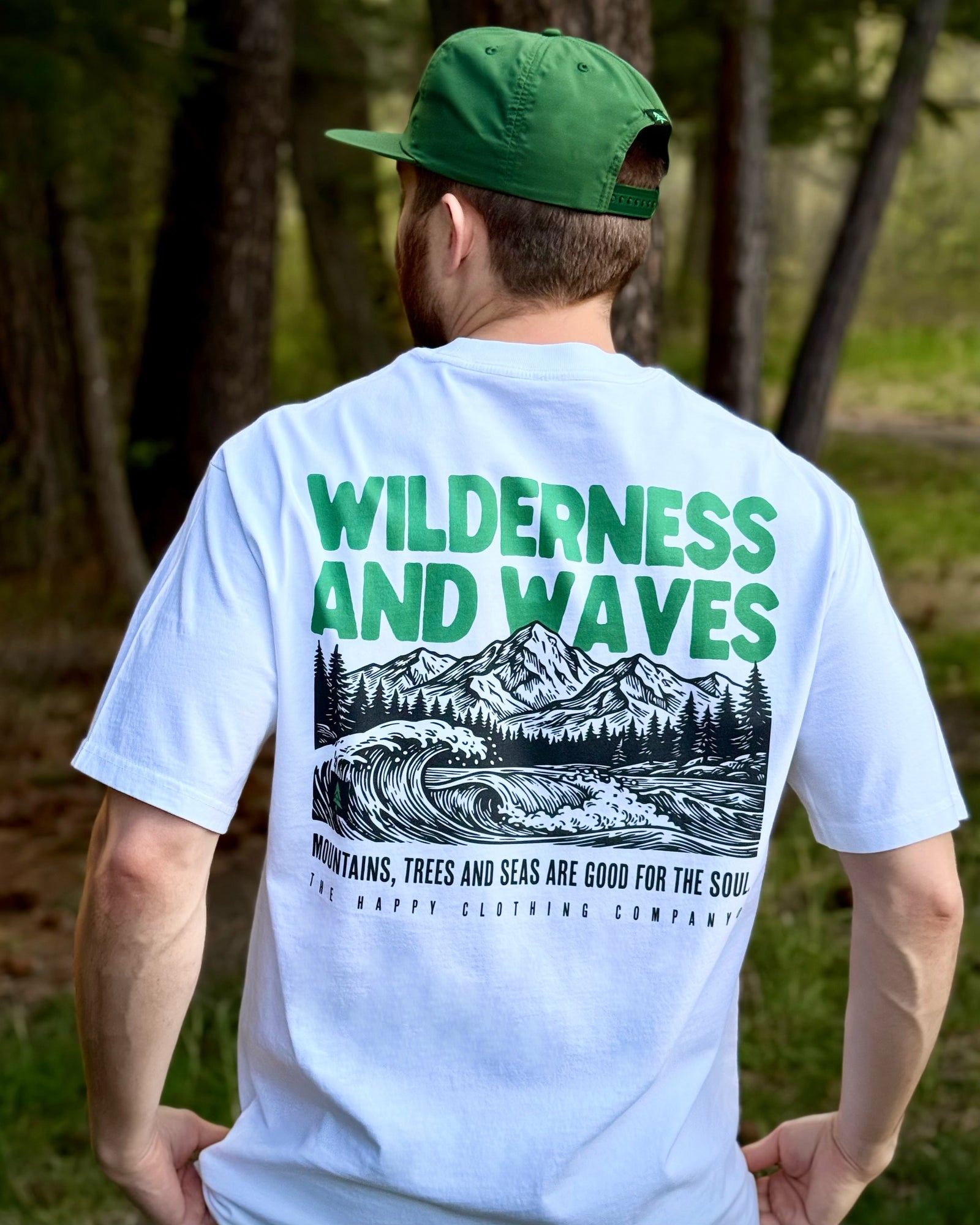 Wilderness and Waves Heavy Cotton Tee - The Happy Clothing Company