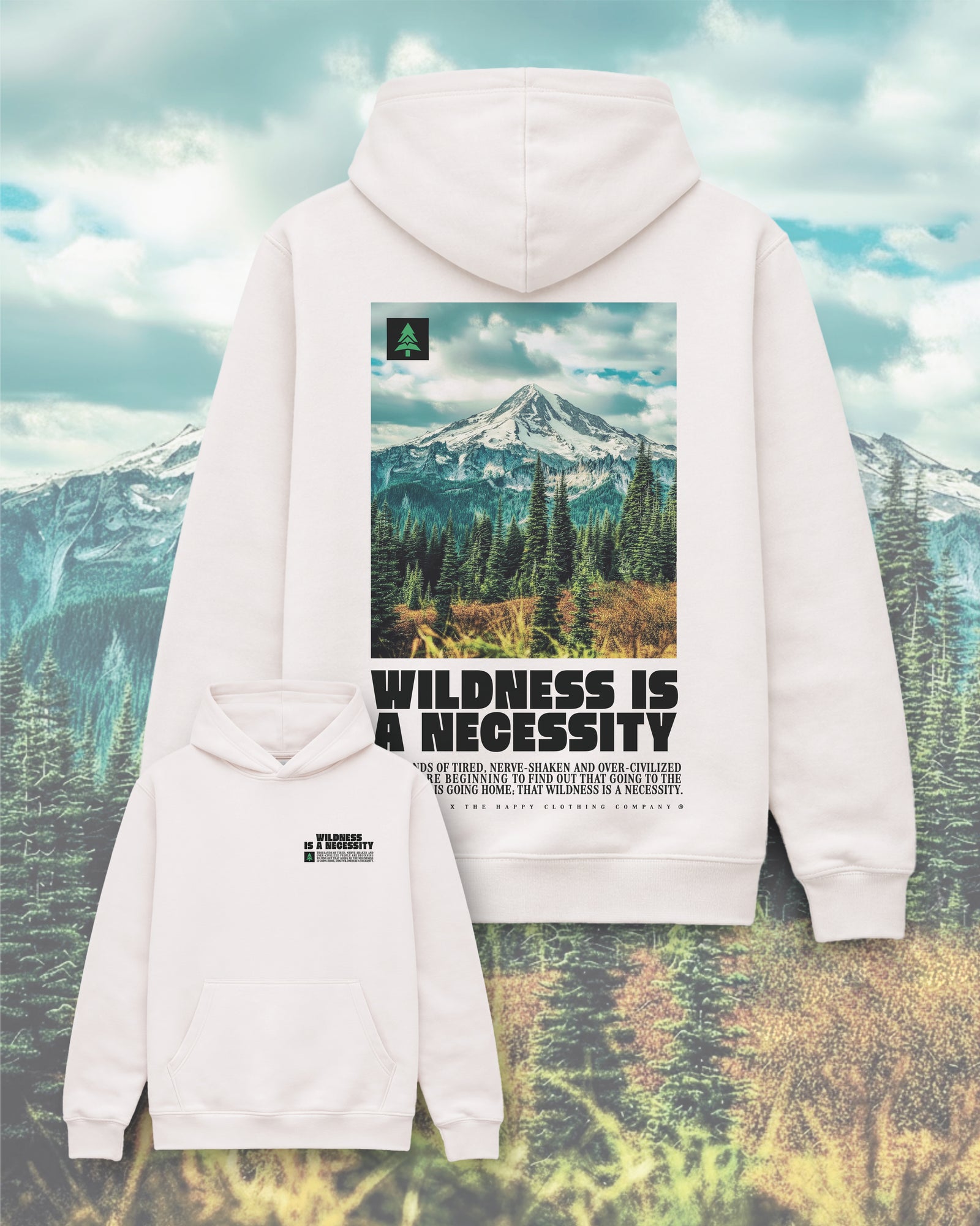 Wildness Is A Necessity X John Muir Unisex Relaxed Hoodie - The Happy Clothing Company