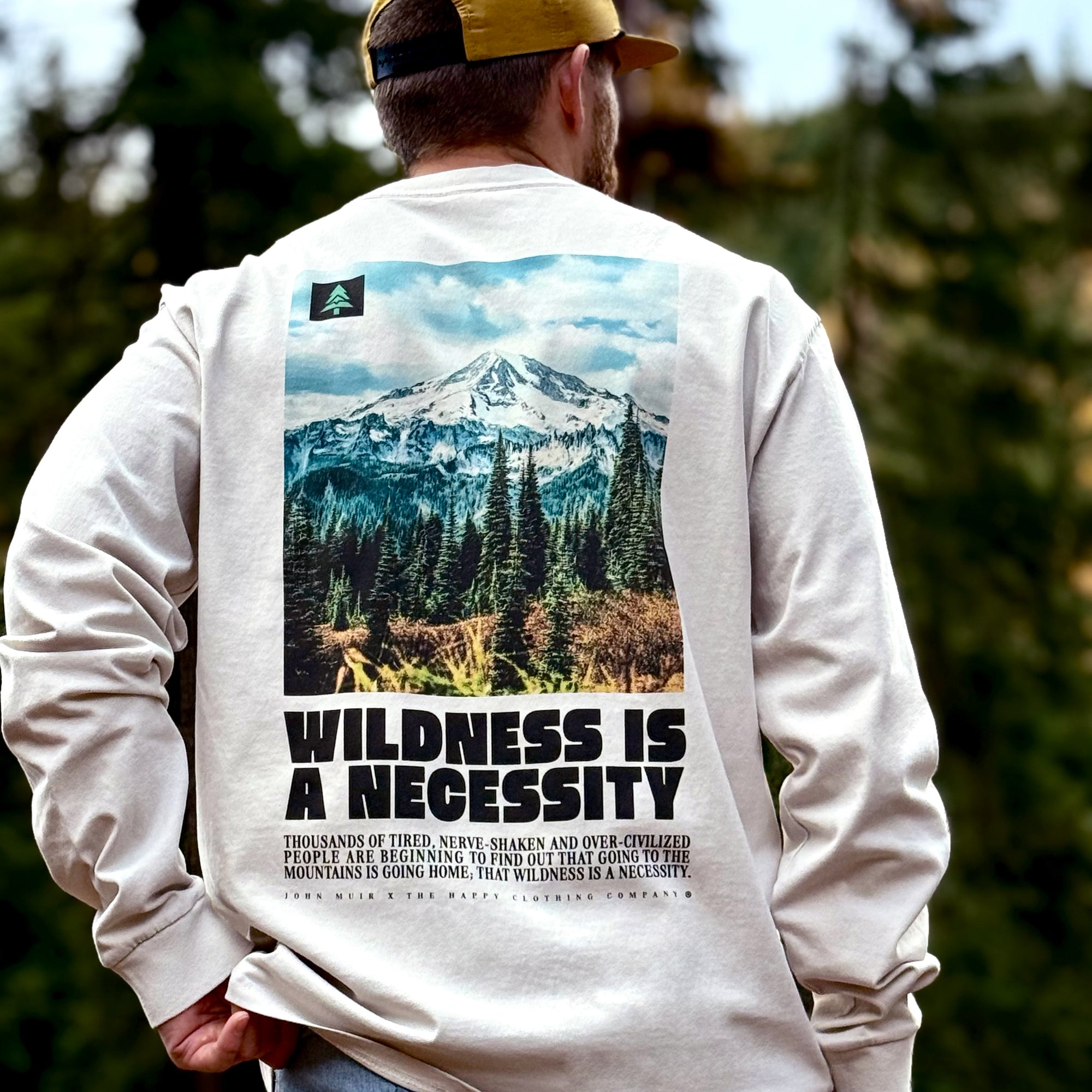 Wildness Is A Necessity 'Vintage Long Sleeve' | Oversized Heavyweight | - The Happy Clothing Company