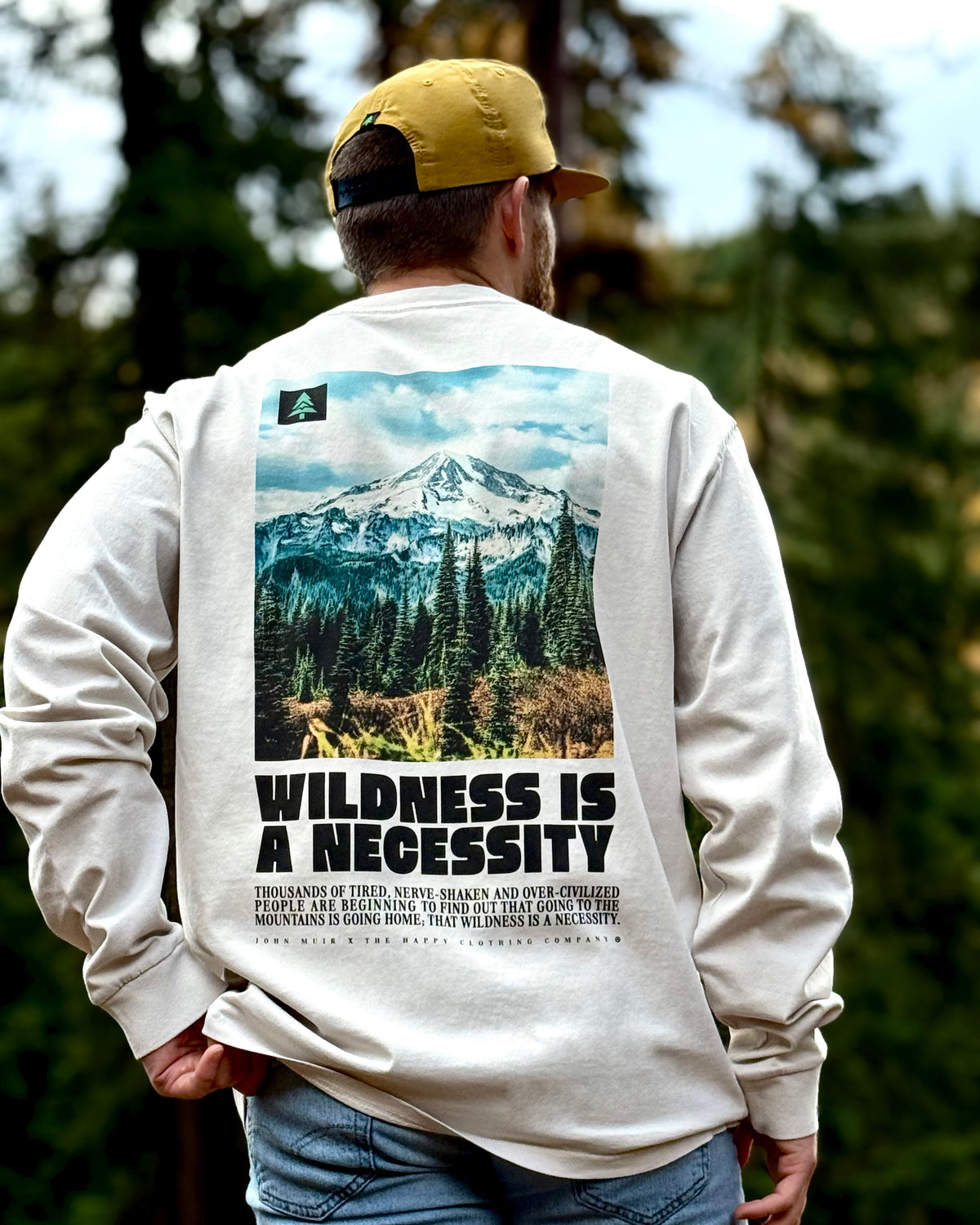 Wildness Is A Necessity 'Vintage Long Sleeve' | Oversized Heavyweight | - The Happy Clothing Company