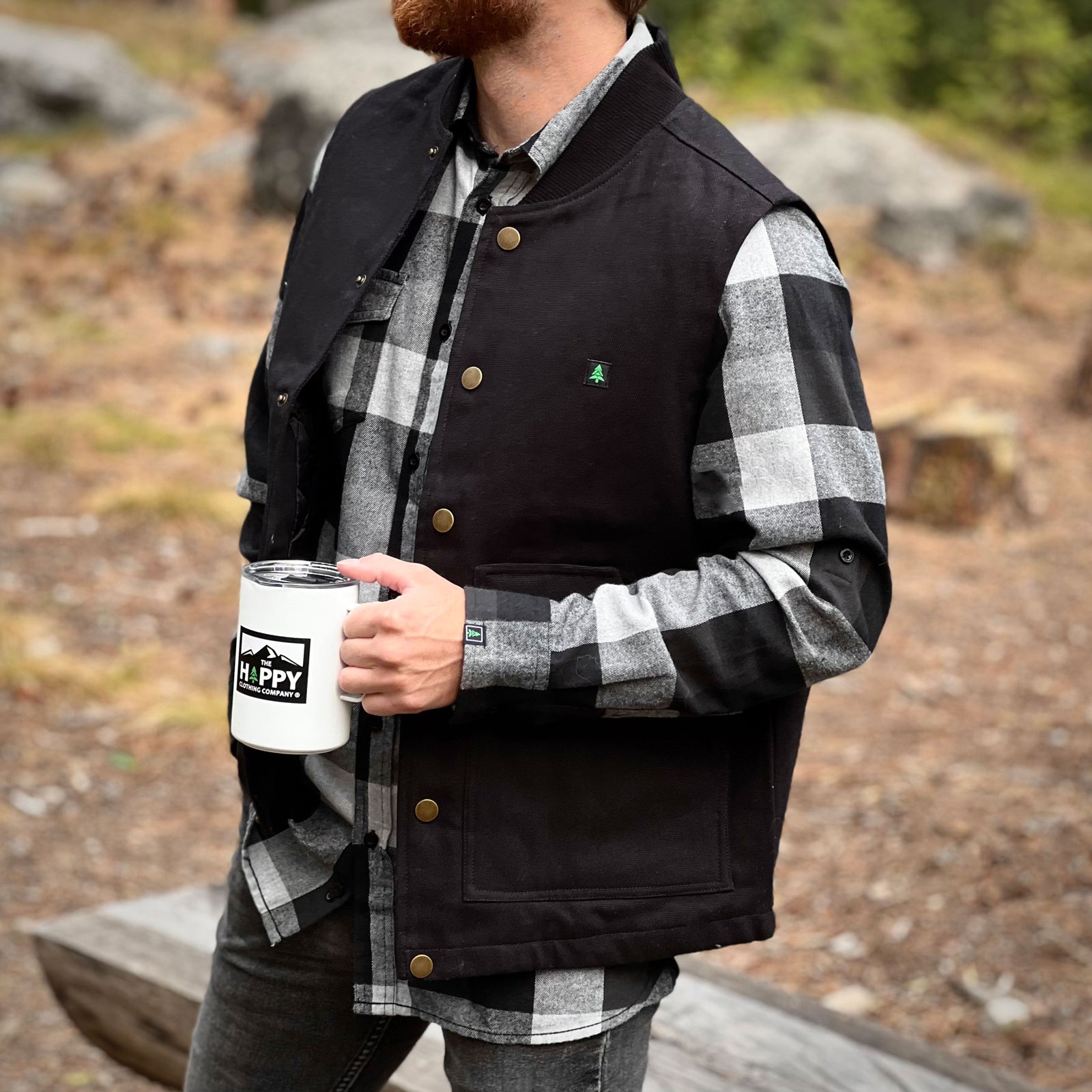 The Pursuer Workwear Vest w/ Mountain-Tree Label - The Happy Clothing Company