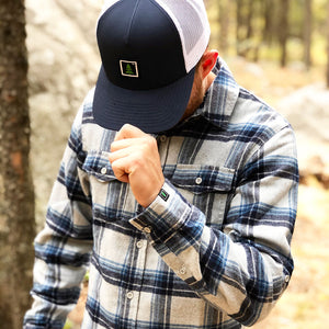 Men's Branded <br> Plaid Flannel Button-Up - The Happy Clothing Company