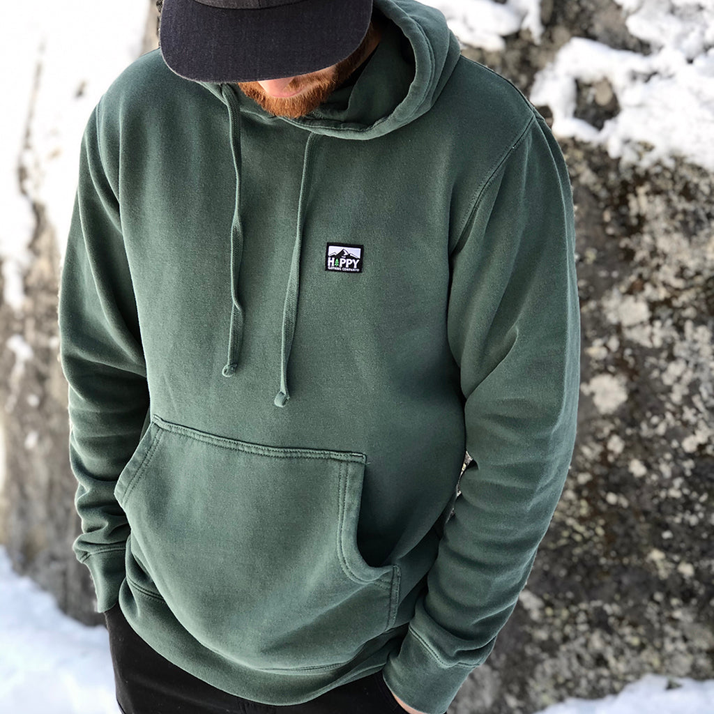Nature-Dyed Unisex Hoodie w / Logo Label | 🏔️ Mountain Edition 
