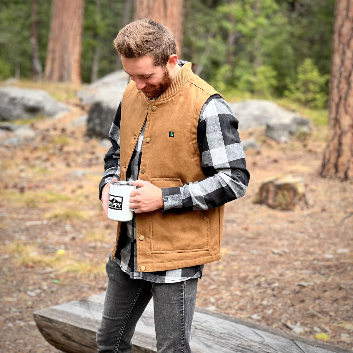 The Pursuer Workwear Vest w/ Mountain-Tree Label - The Happy Clothing Company