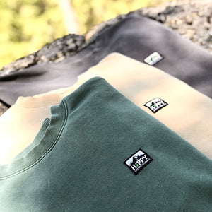 Logo Label Inspired-Dye <br> Unisex Heavyweight Crewneck Sweatshirt | Mountain Edition | - The Happy Clothing Company